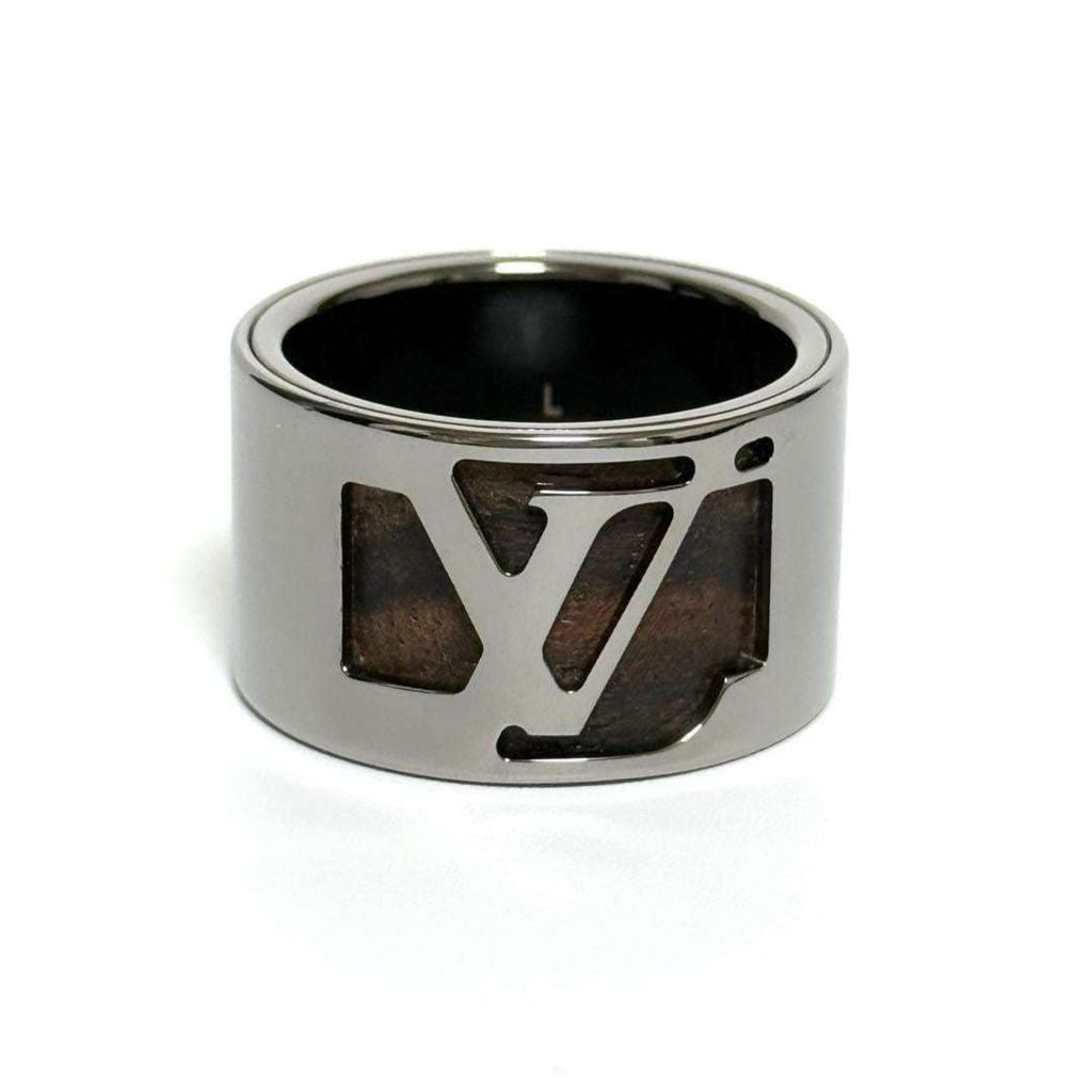 Louis Vuitton Silver Metal Band Ring