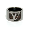 Louis Vuitton Silver Metal Band Ring