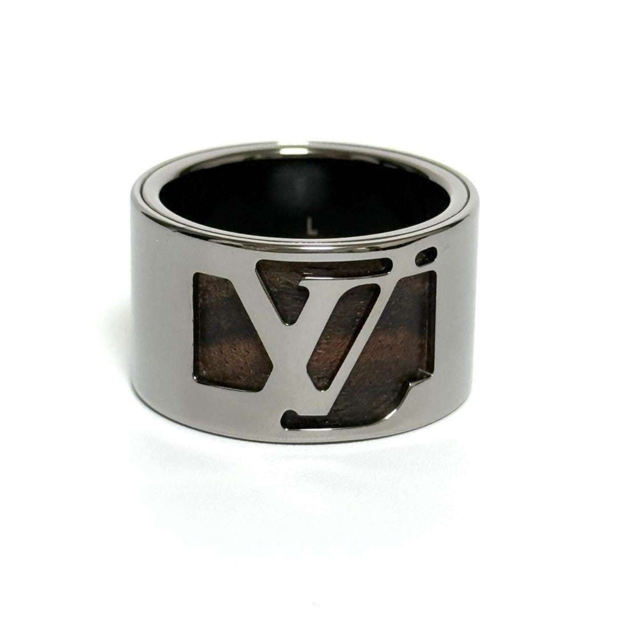 Louis Vuitton Silver Metal Band Ring