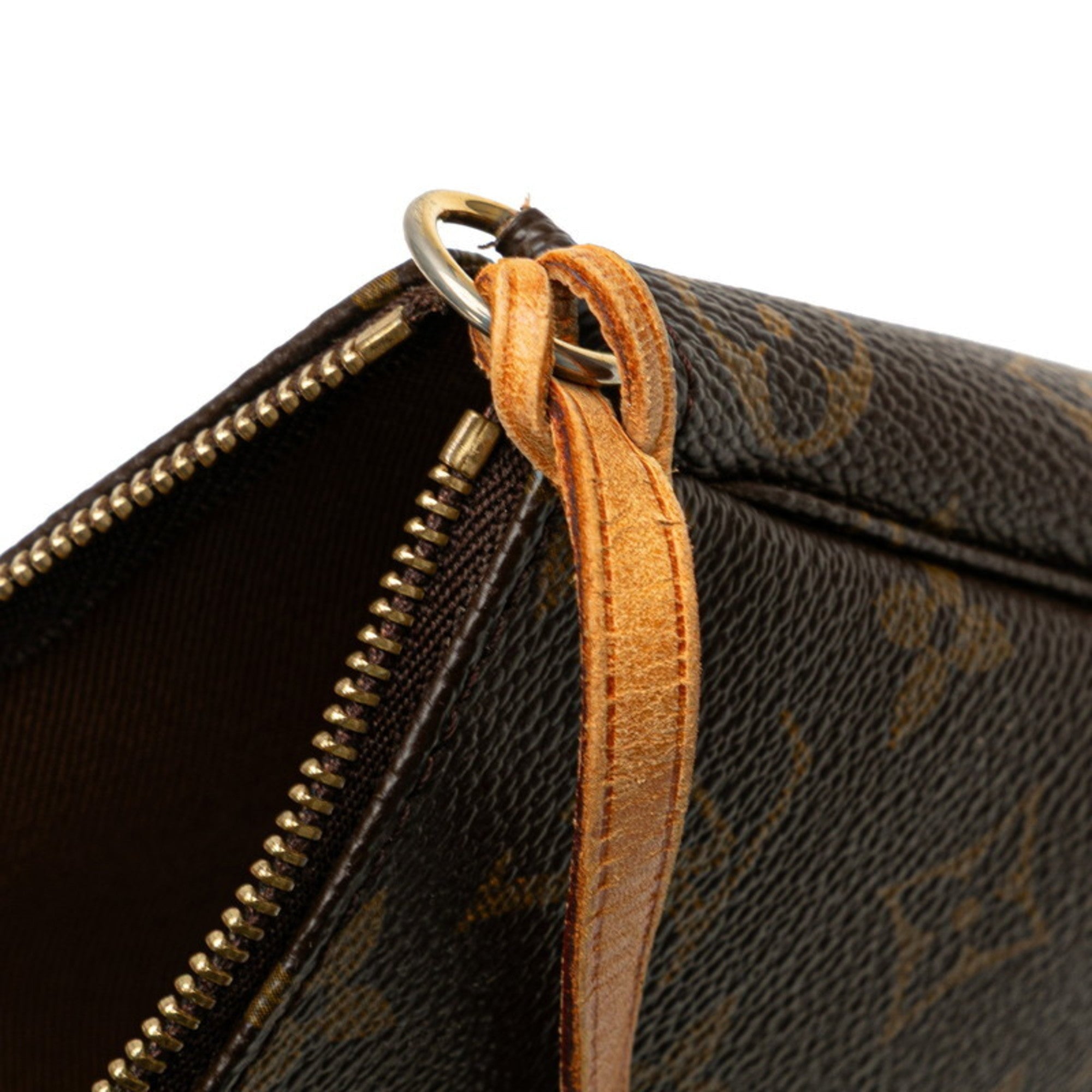 Louis Vuitton Monogram Brown Pvc Leather Pochette Pouch