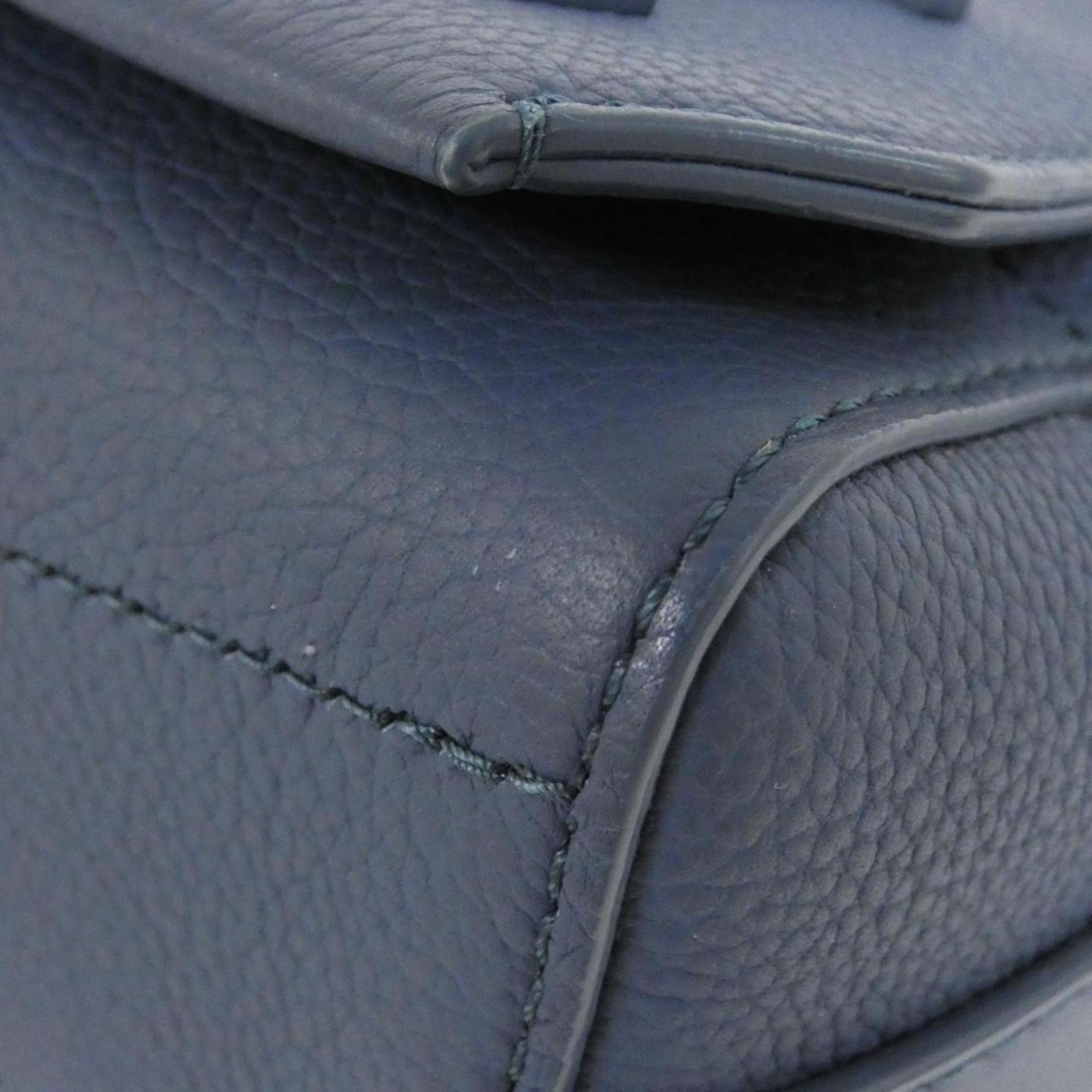 Louis Vuitton Blue Leather Shoulder Bag