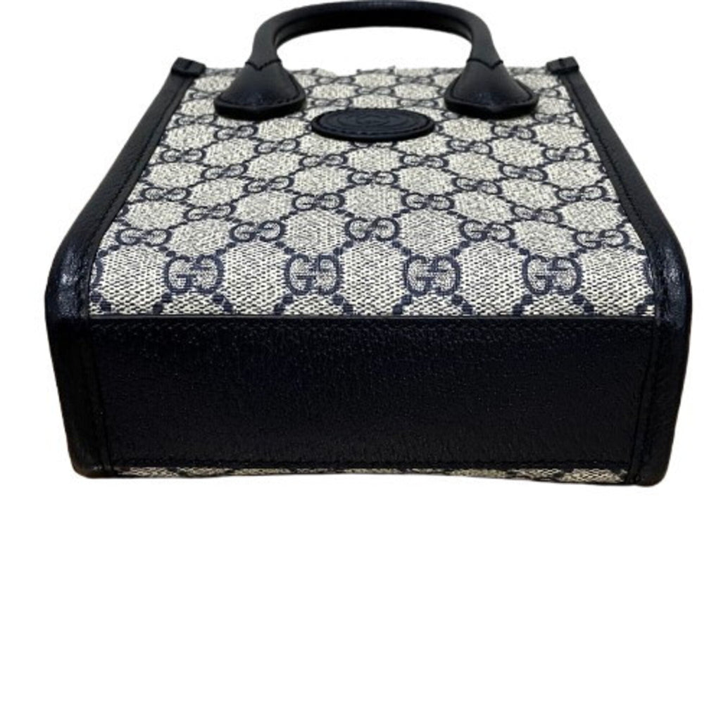 Gucci Black Gg Supreme Canvas Handbag Tote Bag (Pre-Owned)