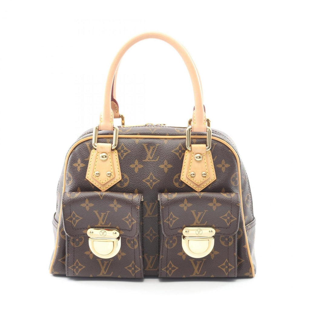 Louis Vuitton Brown Coated Canvas Leather Handbag