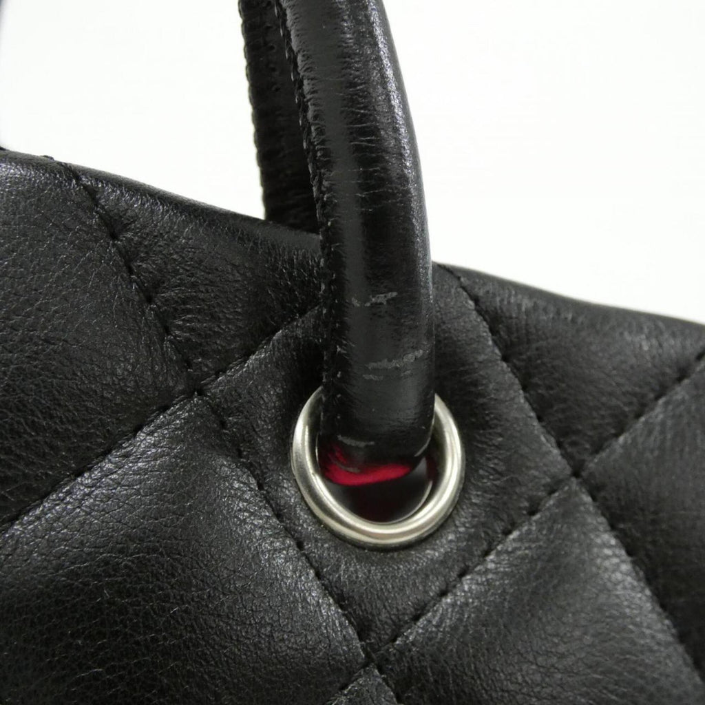 Chanel Ligne Cambon Black Leather Handbag