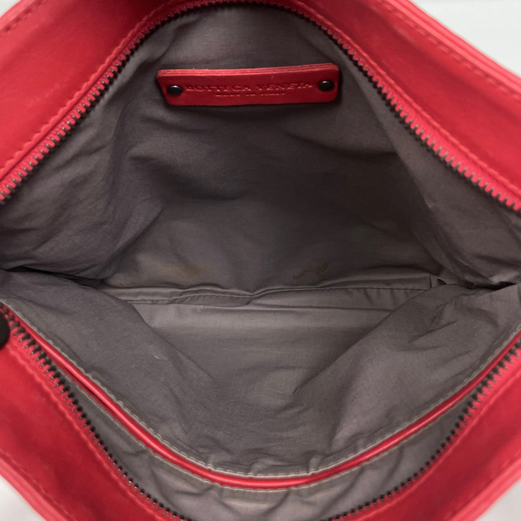 Bottega Veneta Red Color Leather Shoulder Bag