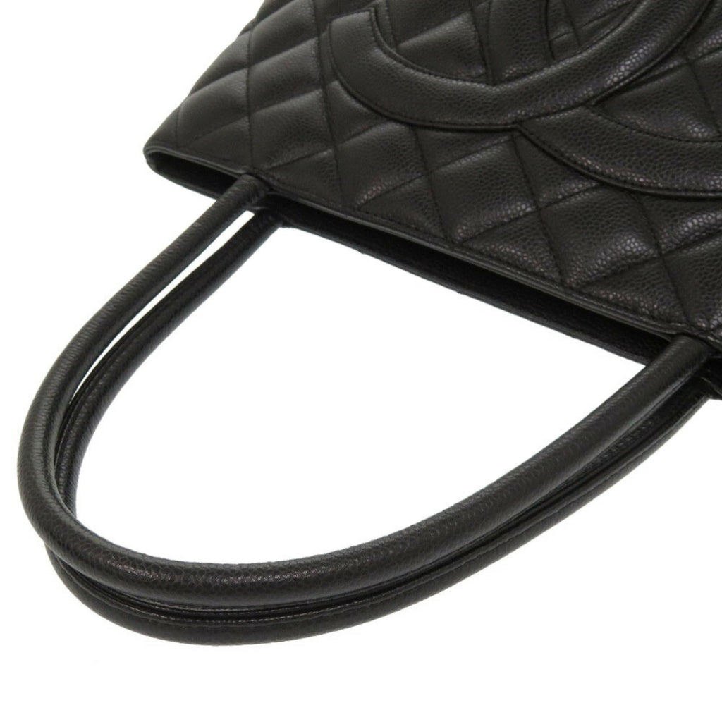Chanel Black Grained Calfskin Tote Bag