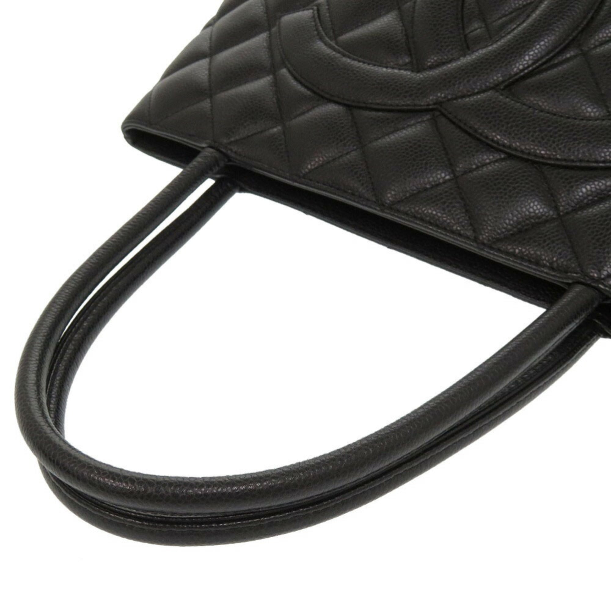 Chanel Black Grained Calfskin Tote Bag