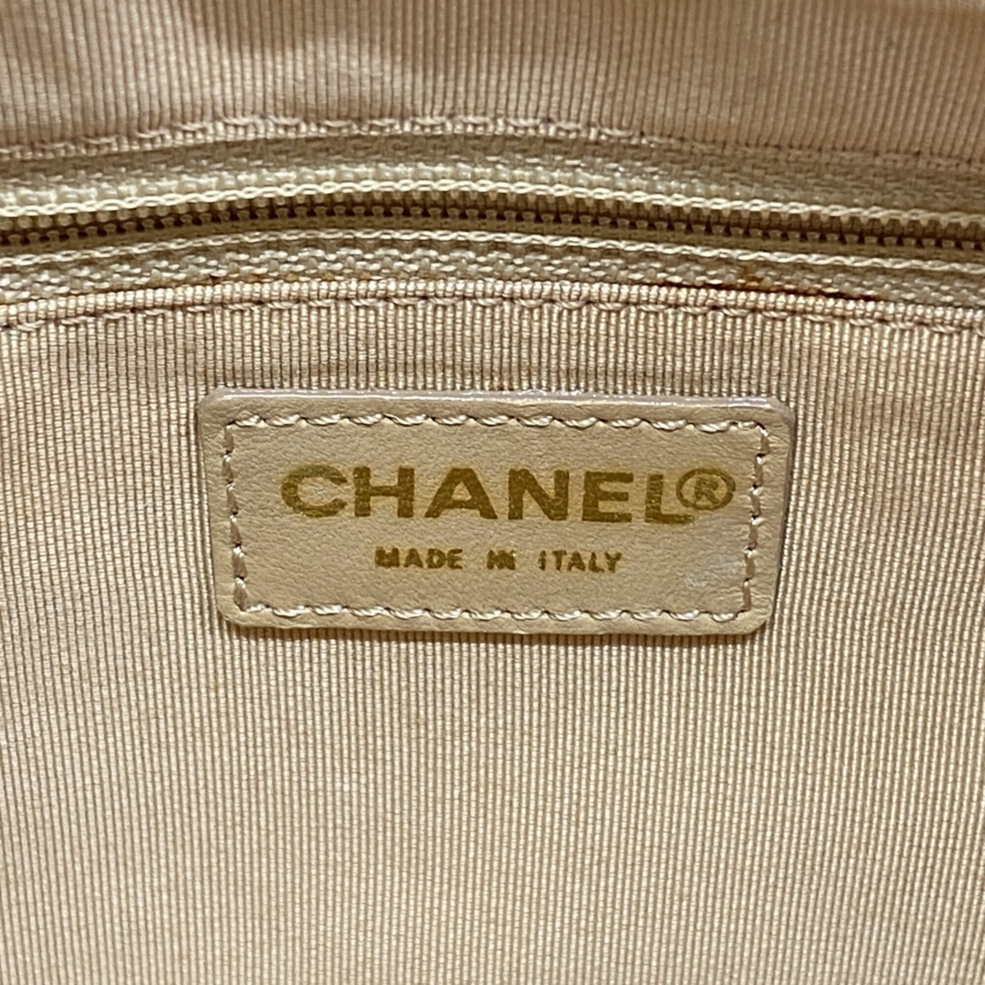 Chanel Ivory Leather Tote Bag