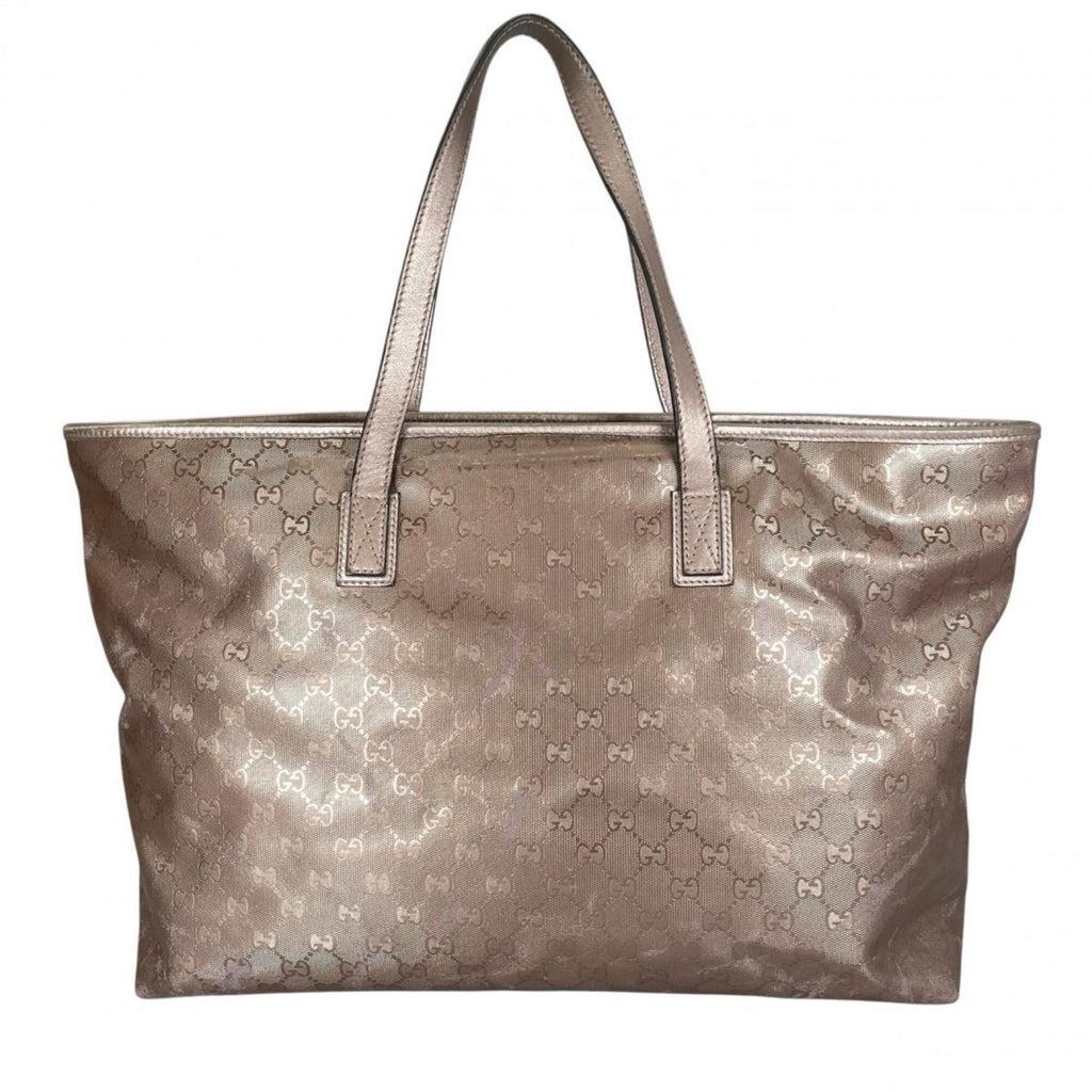 Gucci Gg Imprimé Gold Gg Imprimé Handbag Tote Bag (Pre-Owned)