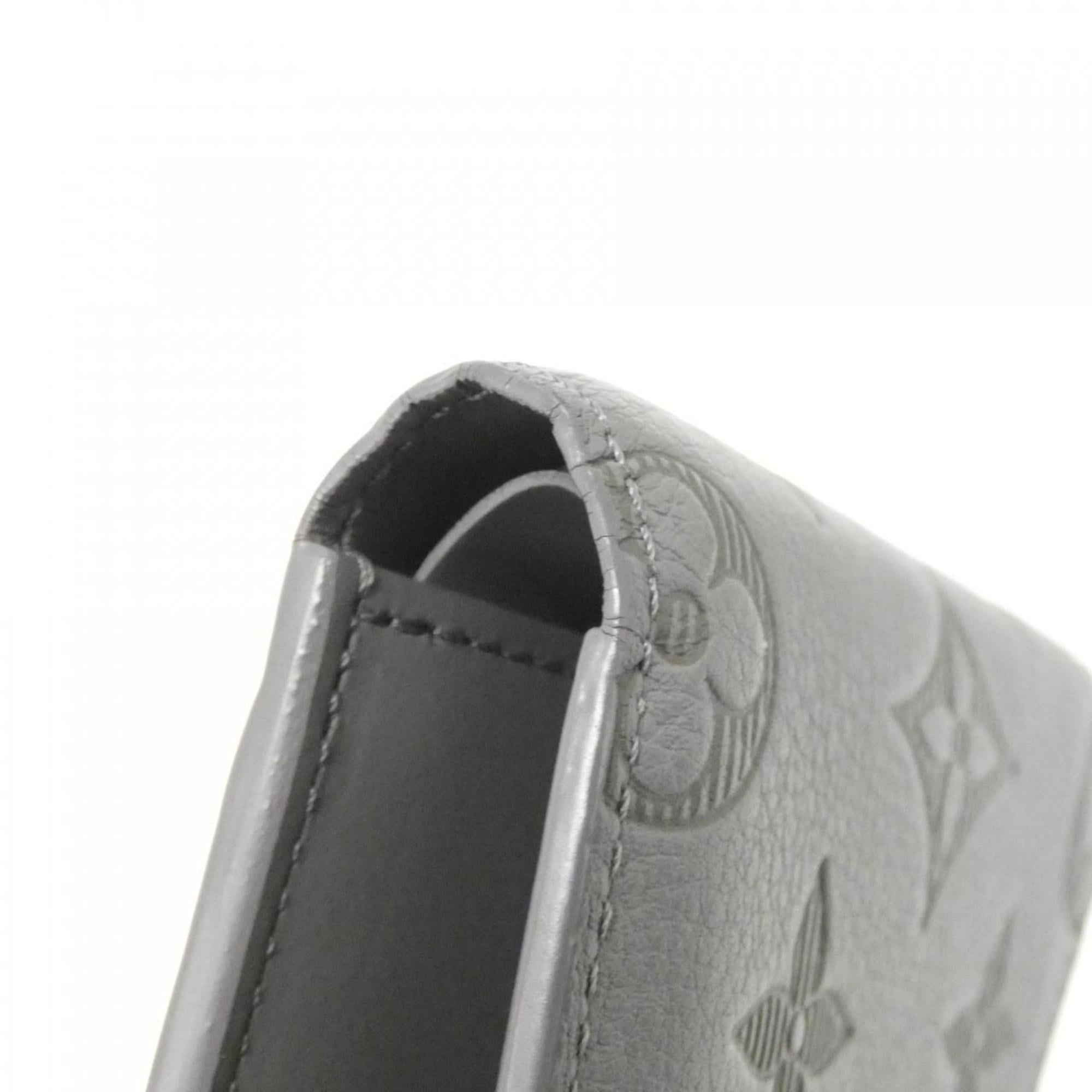 Louis Vuitton Gray Leather Bill Wallet