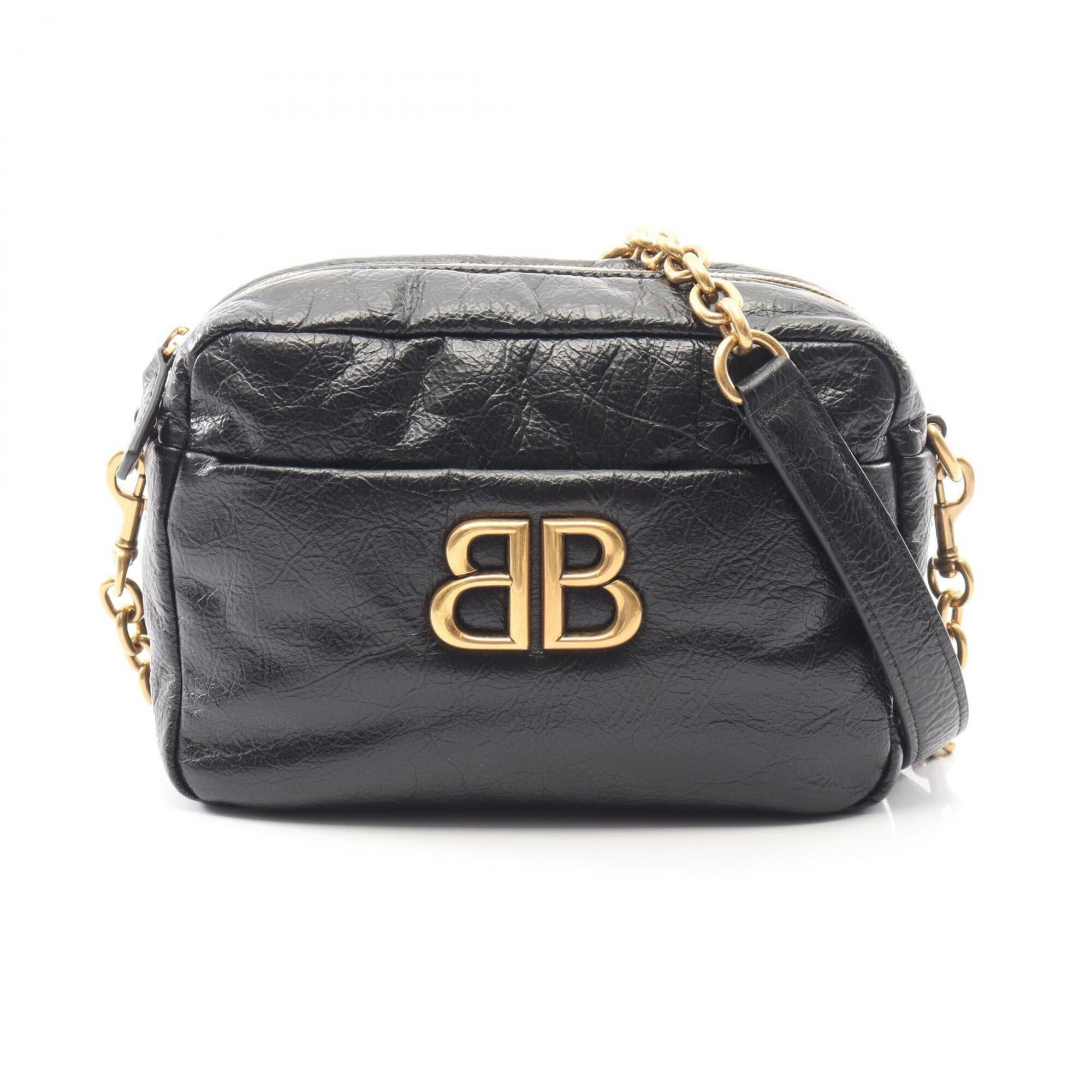 Balenciaga Black Leather Handbag Shoulder