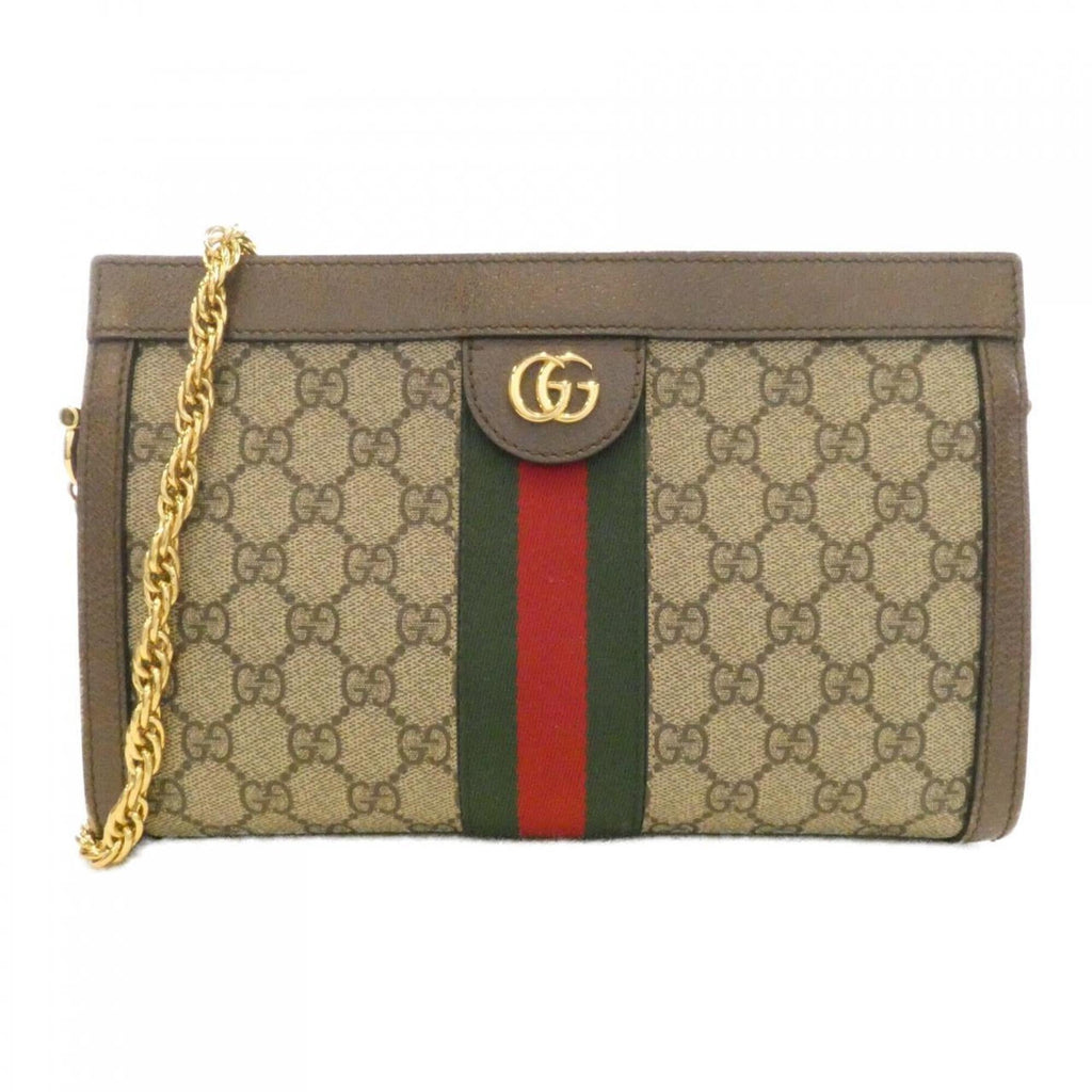 Gucci Beige Brown Gg Supreme Shoulder Bag (Pre-Owned)
