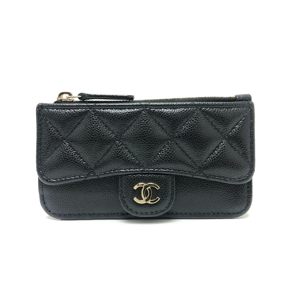 Chanel Black Grained Calfskin Coin Purse/Coin Case