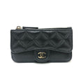 Chanel Black Grained Calfskin Coin Purse/Coin Case