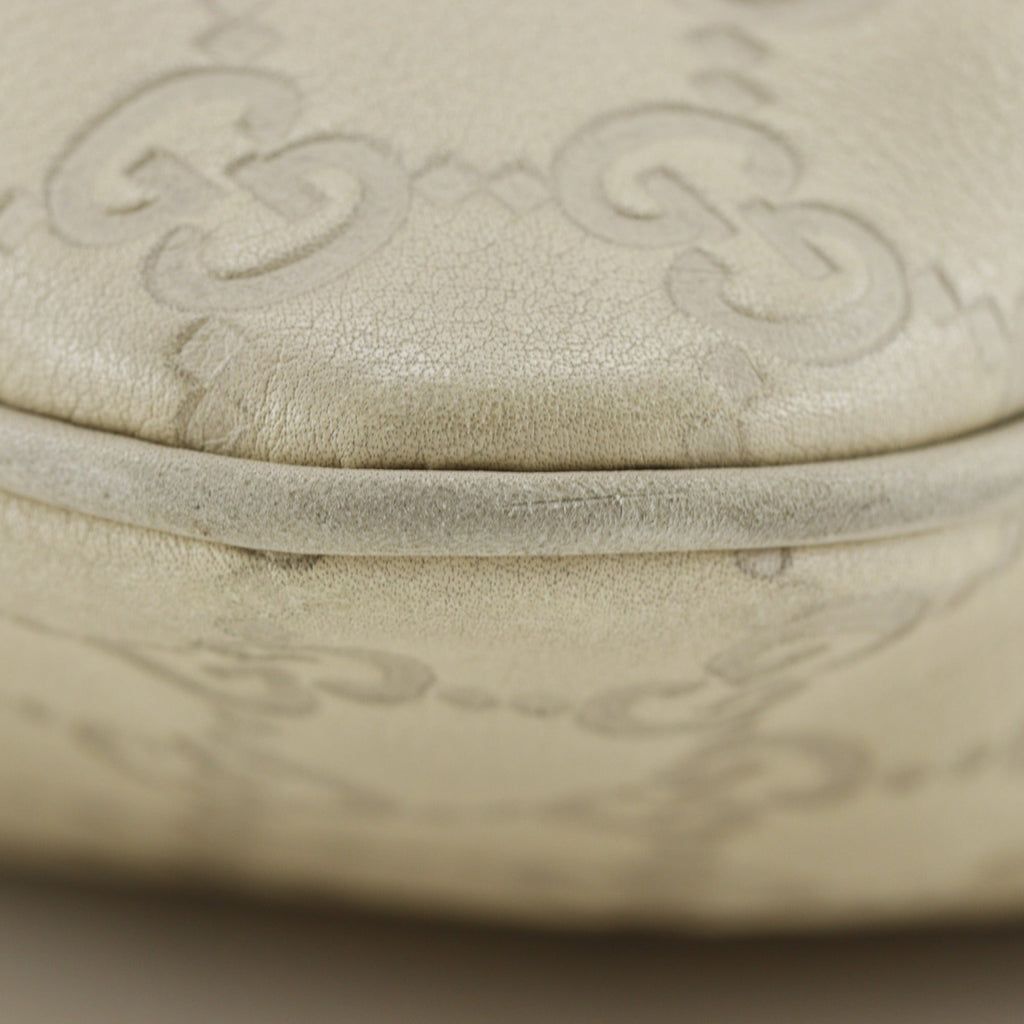 Gucci Off-White Leather Handbag Tote Bag (Pre-Owned)