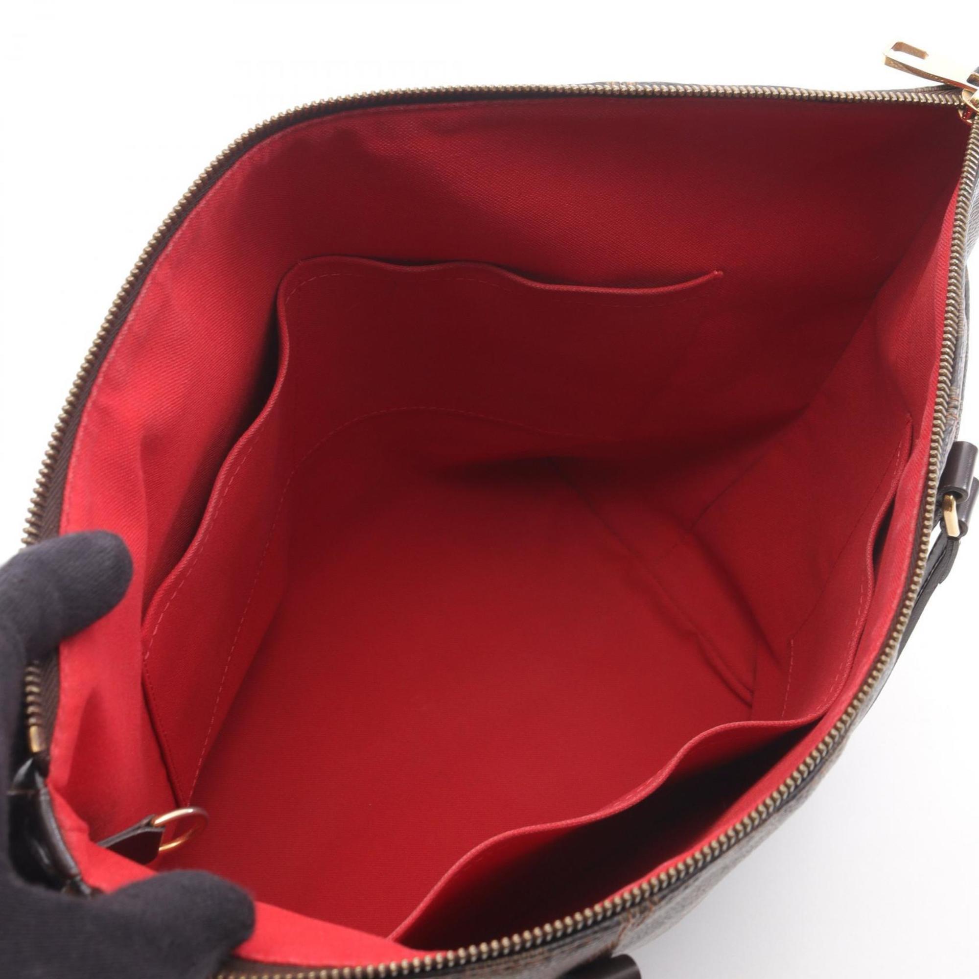 Louis Vuitton Brown Coated Canvas Leather Tote Bag
