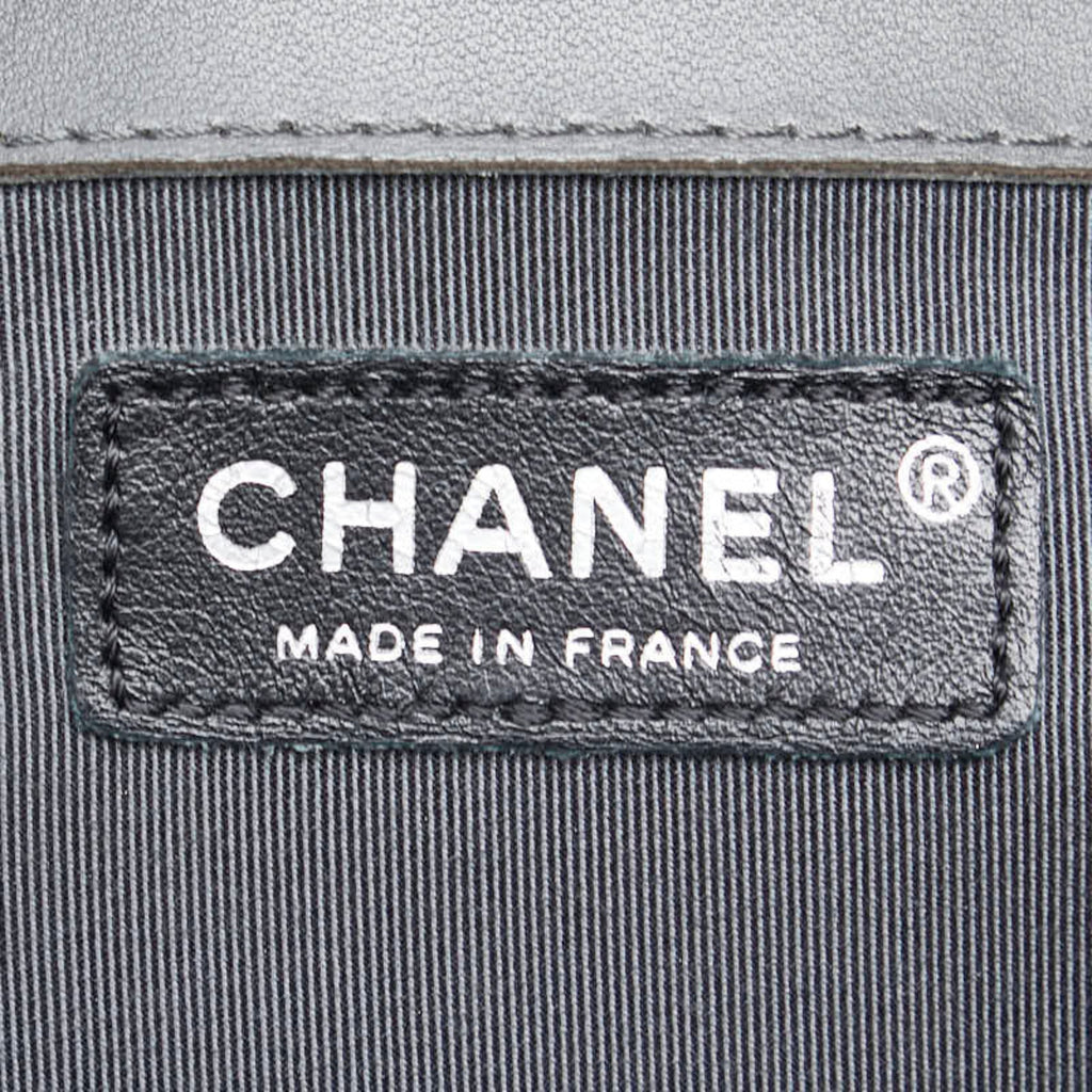 Chanel Gray Leather Shoulder Bag