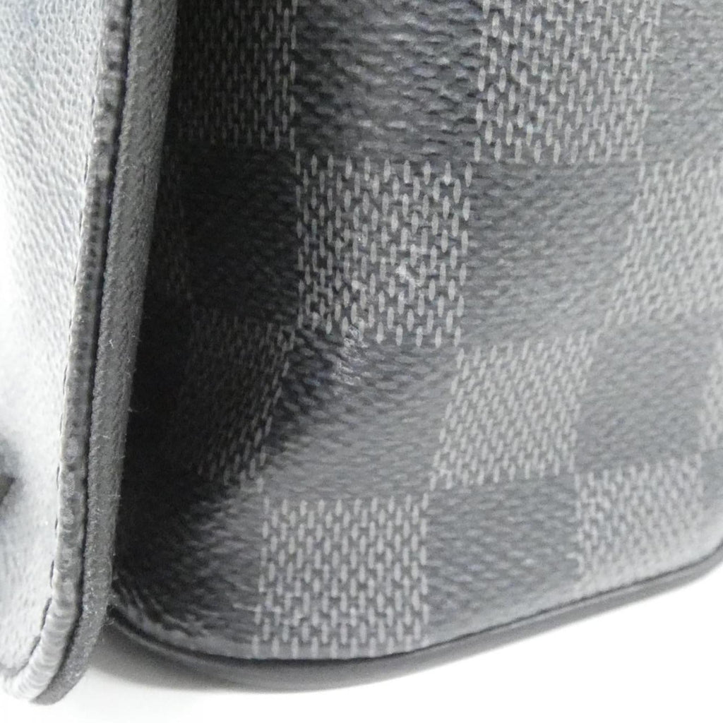 Louis Vuitton Dark Gray Graphite Coated Canvas Shoulder Bag