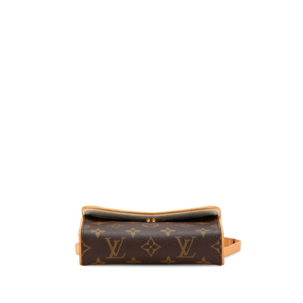 Louis Vuitton Monogram Brown Pvc Leather Pochette Sling Bag