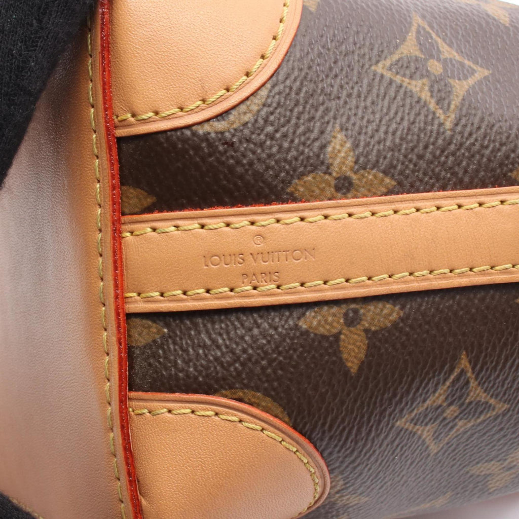 Louis Vuitton Brown Coated Canvas Leather Shoulder Bag