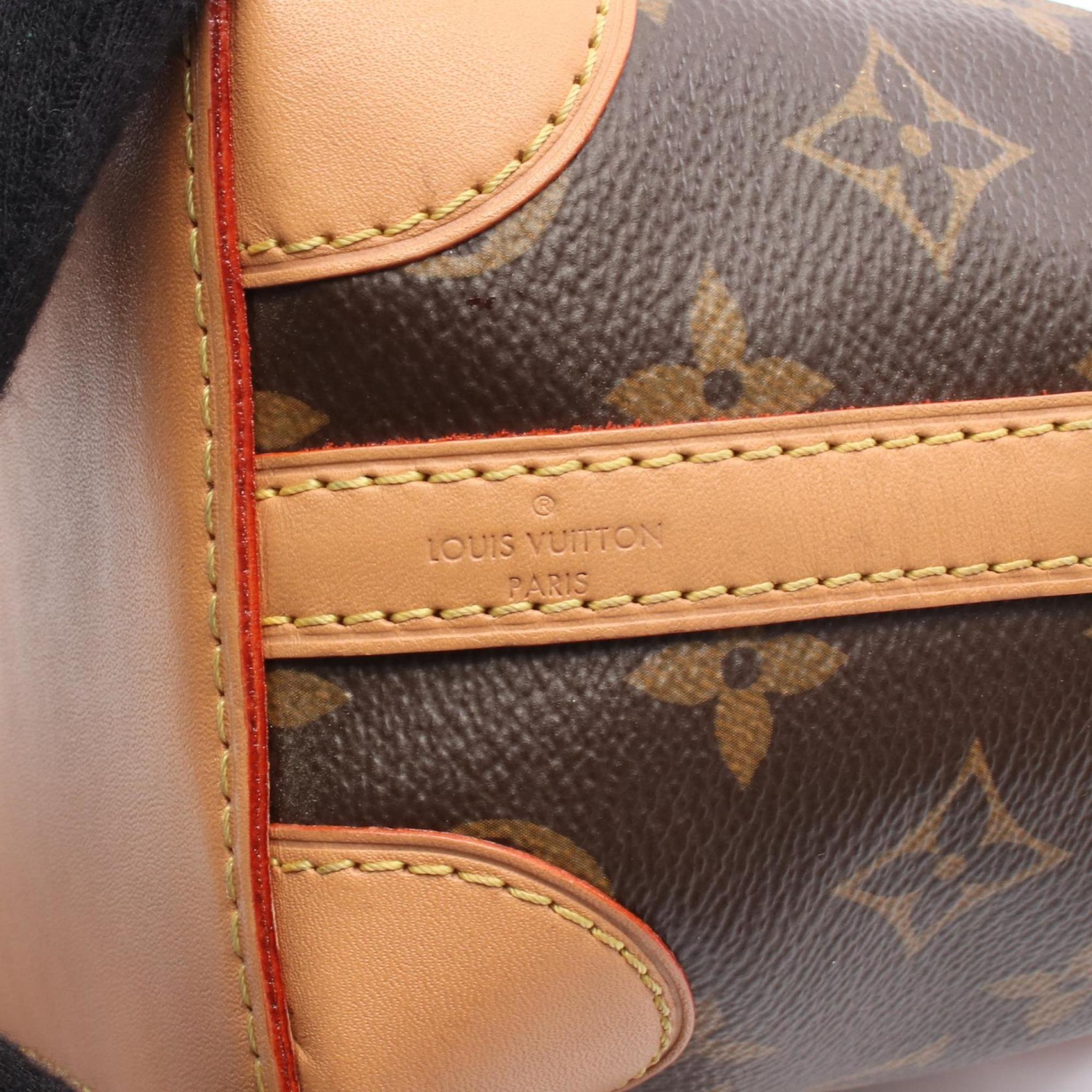 Louis Vuitton Brown Coated Canvas Leather Shoulder Bag