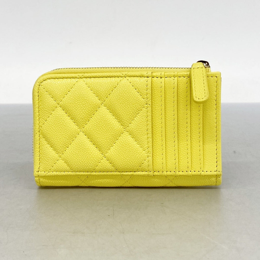 Chanel Yellow Grained Calfskin Coin Purse/Coin Case