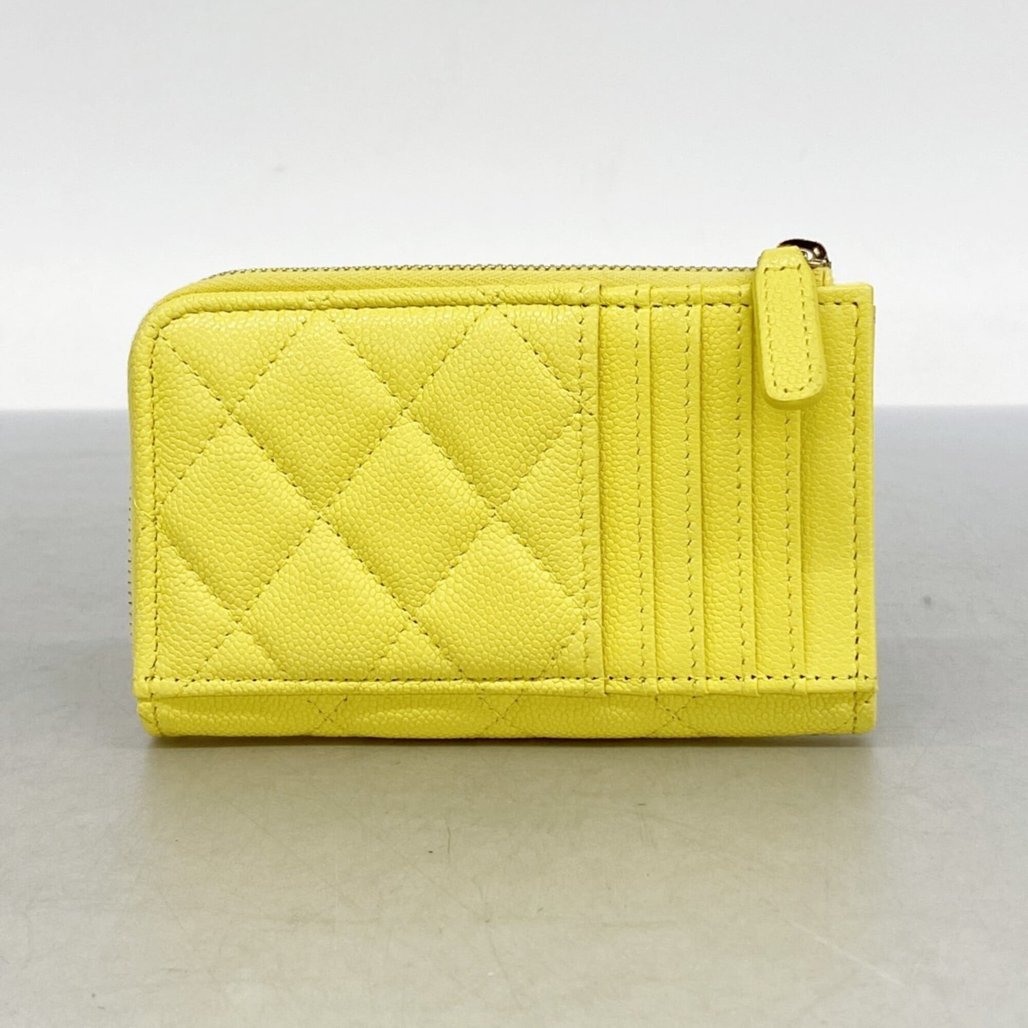 Chanel Yellow Grained Calfskin Coin Purse/Coin Case