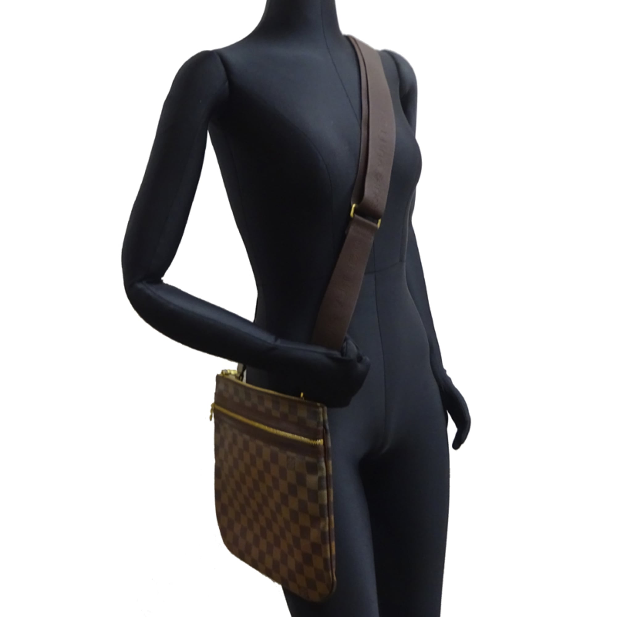 Louis Vuitton Brown Damier Canvas Pochette Shoulder Bag