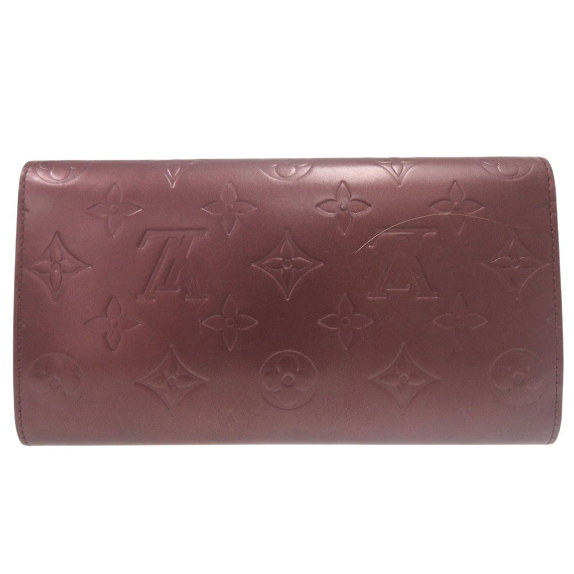 Louis Vuitton Violet Monogram Mat Long Wallet (Tri-Fold)