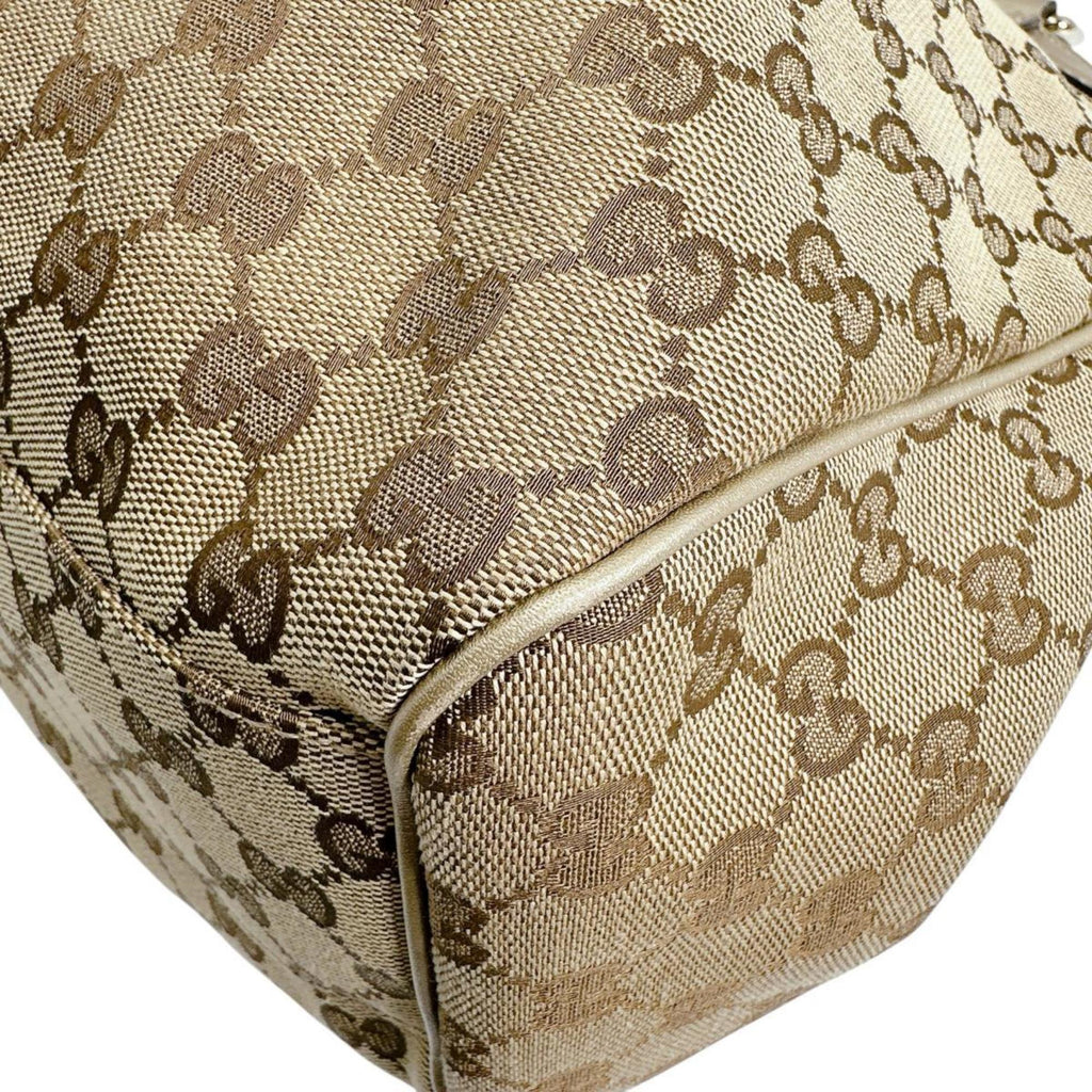 Gucci Gg Canvas Beige Gg Canvas Handbag Tote Bag (Pre-Owned)
