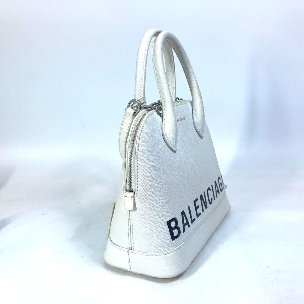 Balenciaga White Leather Hand