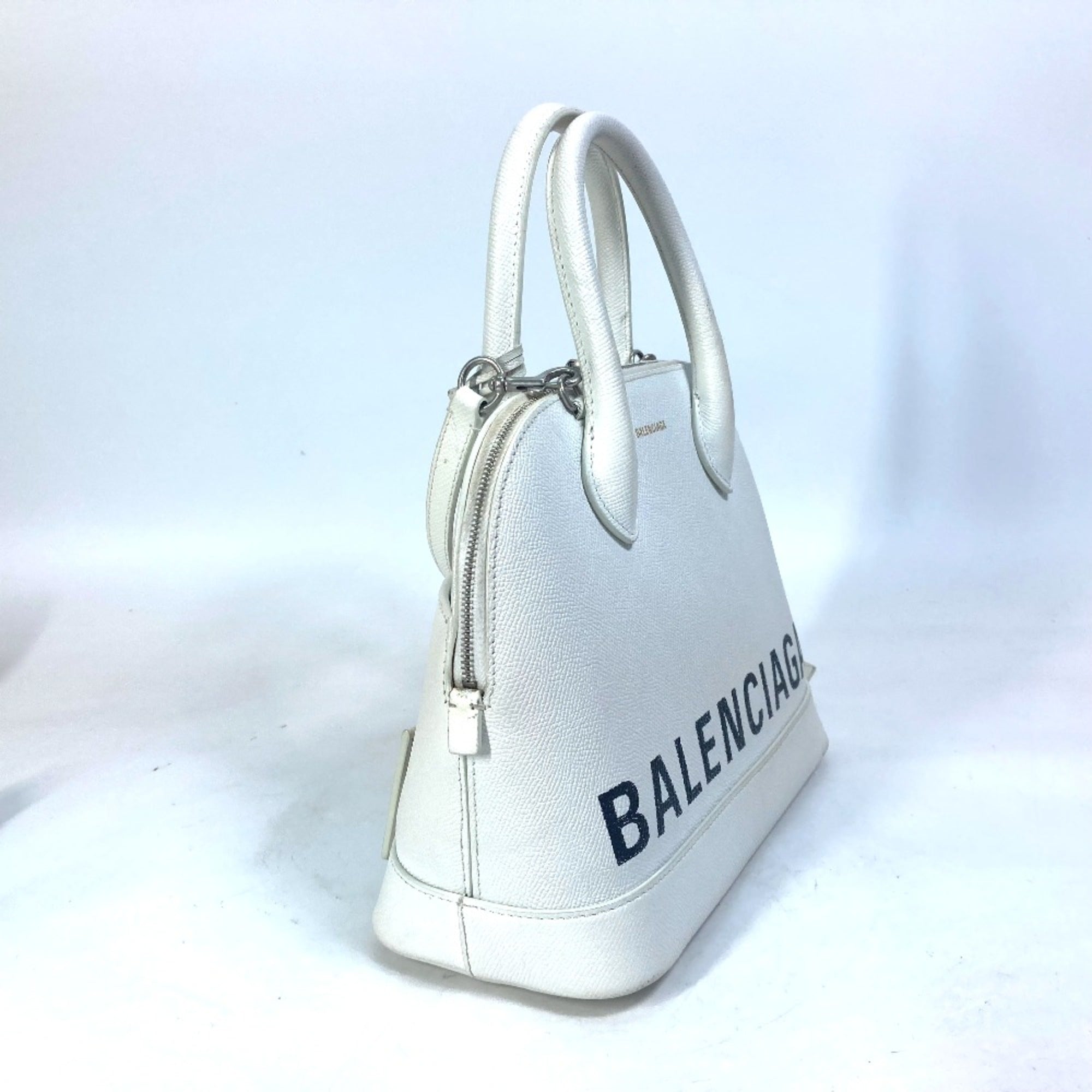 Balenciaga White Leather Hand