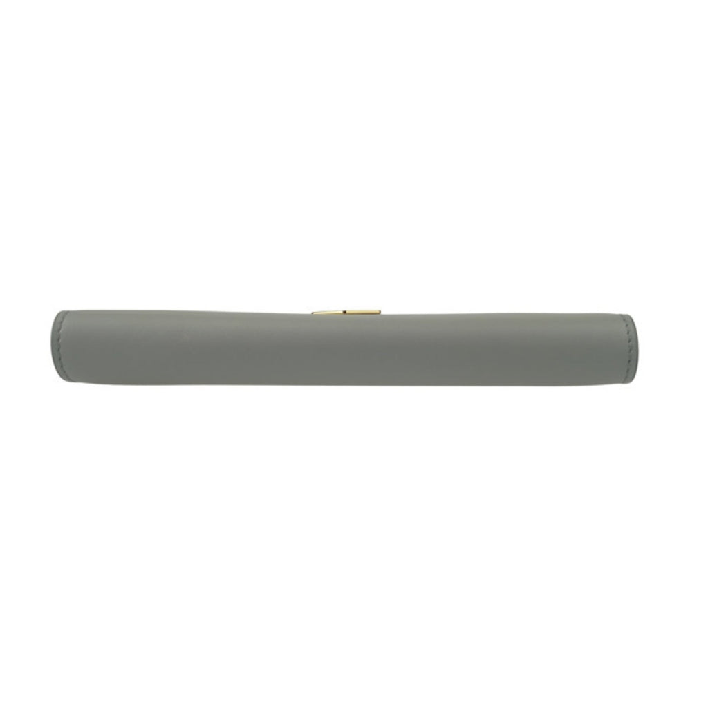 Prada Light Gray Leather Long Wallet (Bi-Fold)