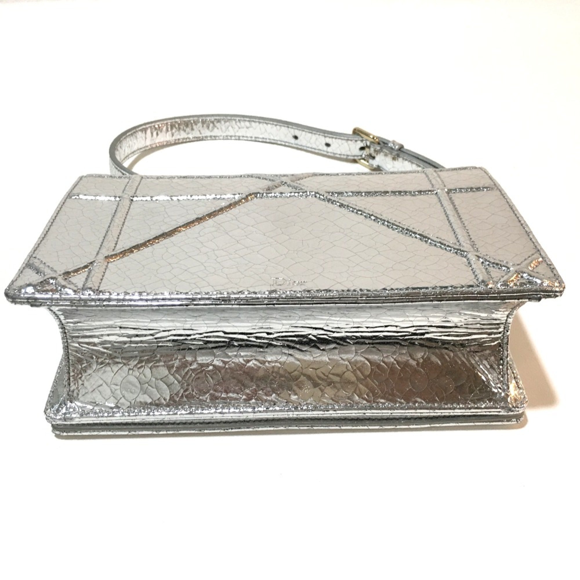 Christian Dior Silver Leather Shoulder Bag (Pre-Owned)