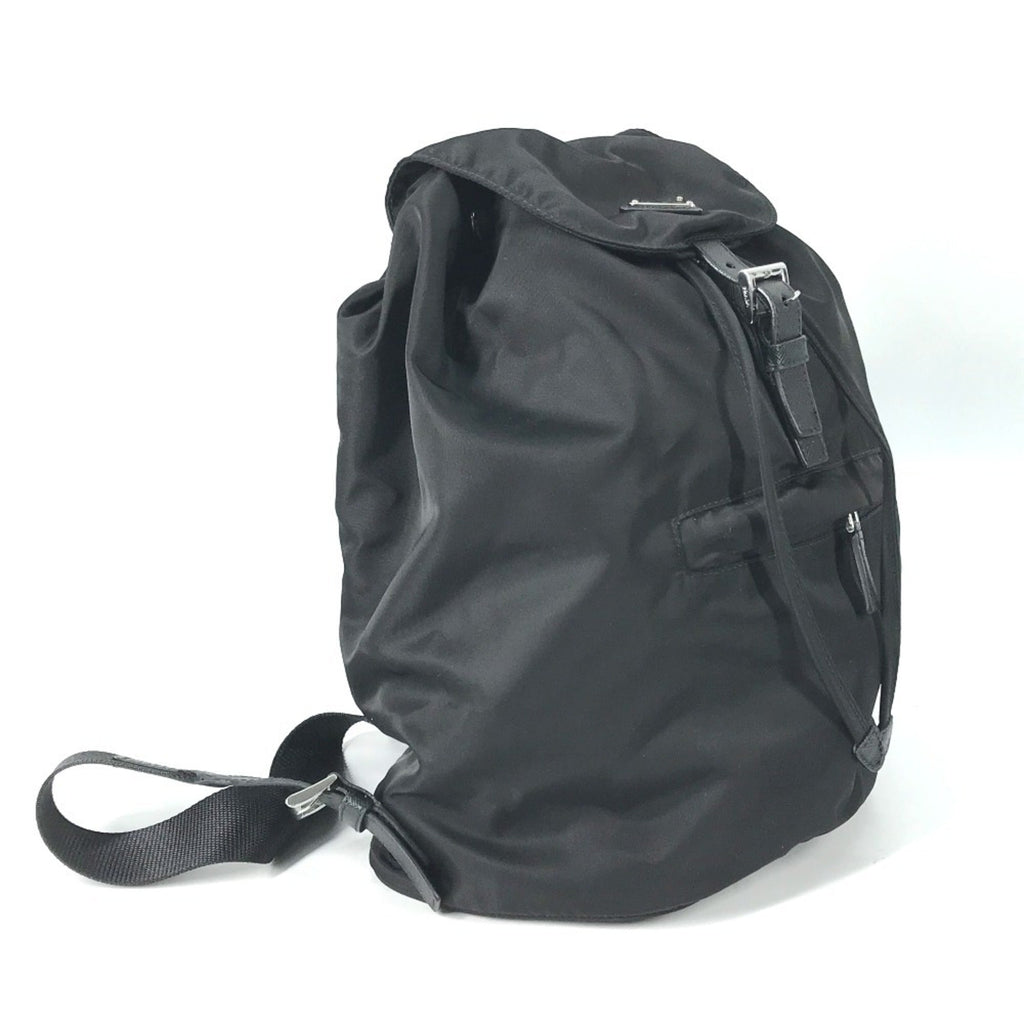 Prada Black Nylon Leather Backpack