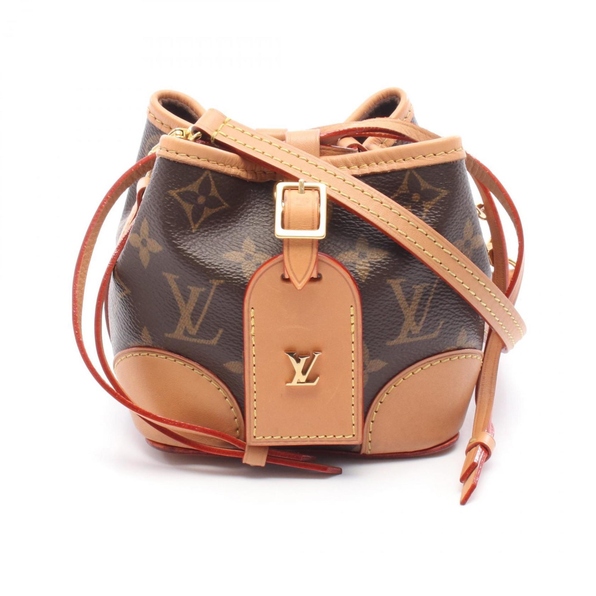 Louis Vuitton Brown Coated Canvas Leather Shoulder Bag