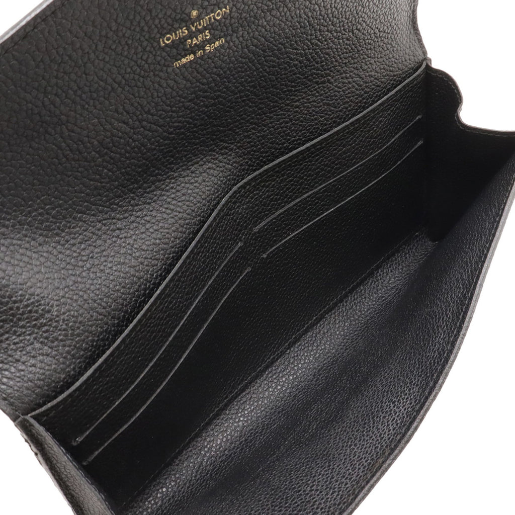Louis Vuitton Black Noir Monogram Empreinte Leather Long Wallet
