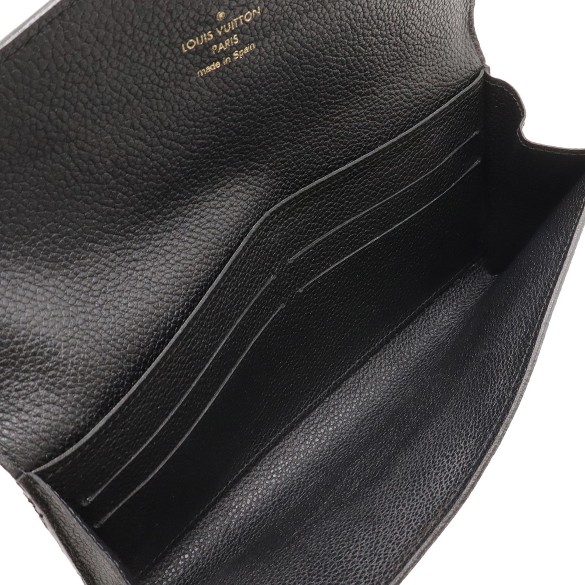 Louis Vuitton Black Noir Monogram Empreinte Leather Long Wallet