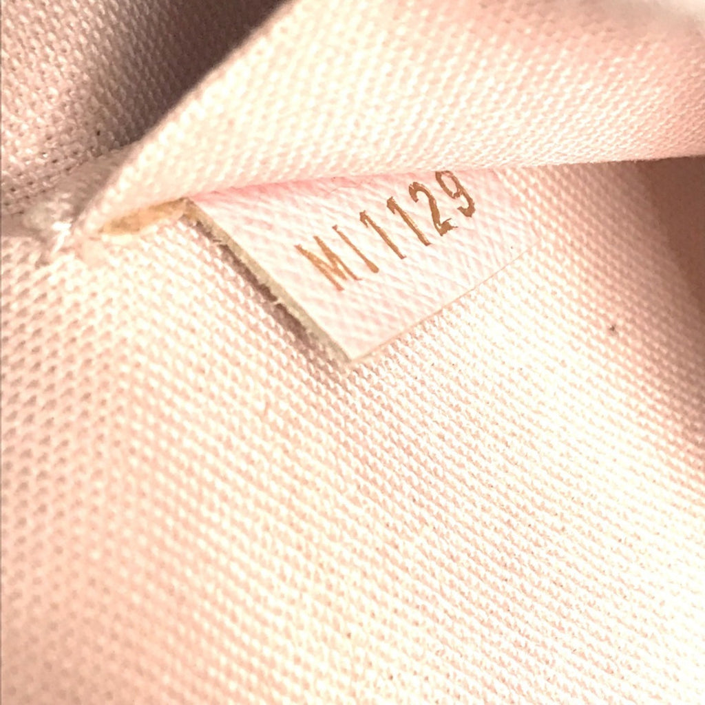 Louis Vuitton Pink White Damier Azur Chain/Shoulder Wallet