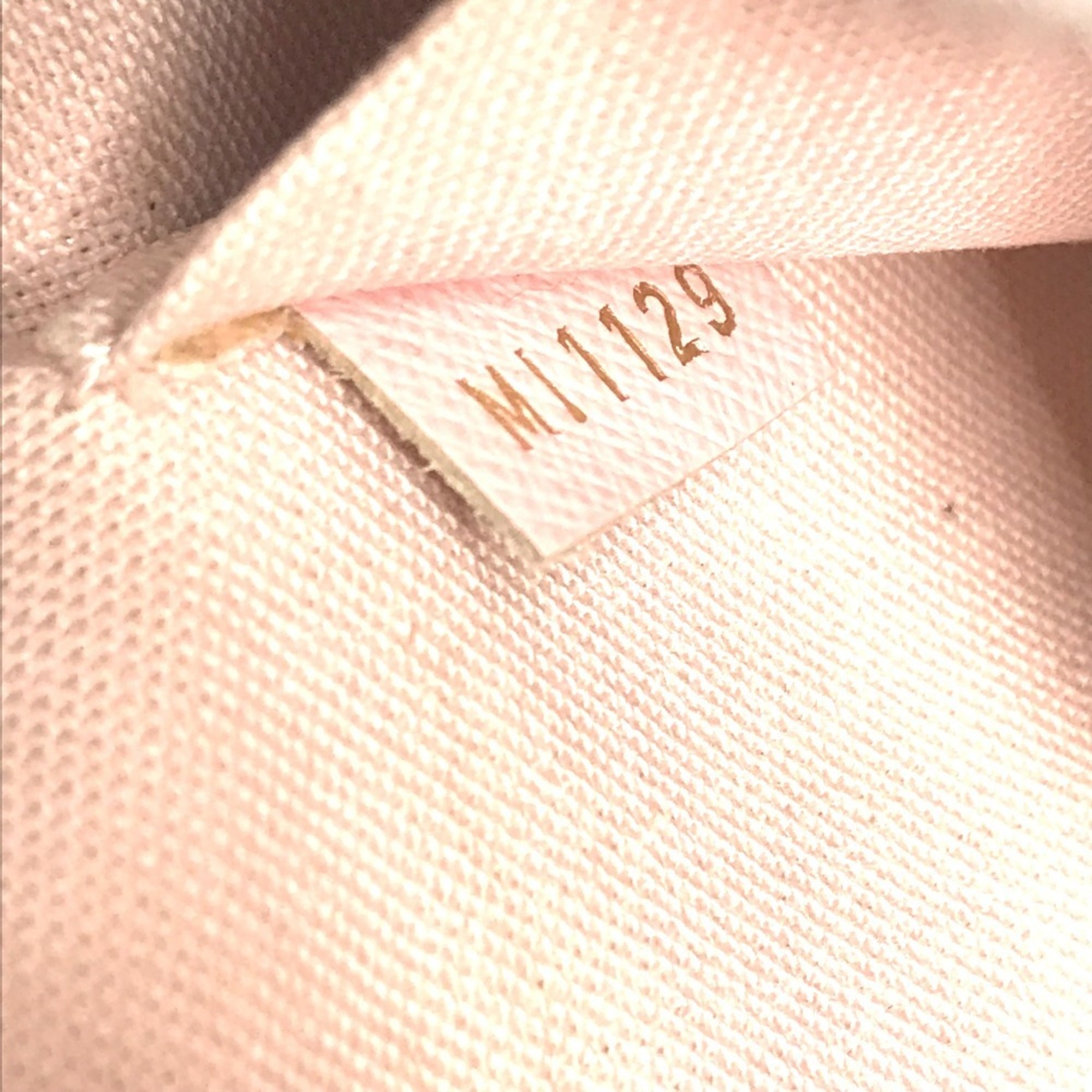 Louis Vuitton Pink White Damier Azur Chain/Shoulder Wallet