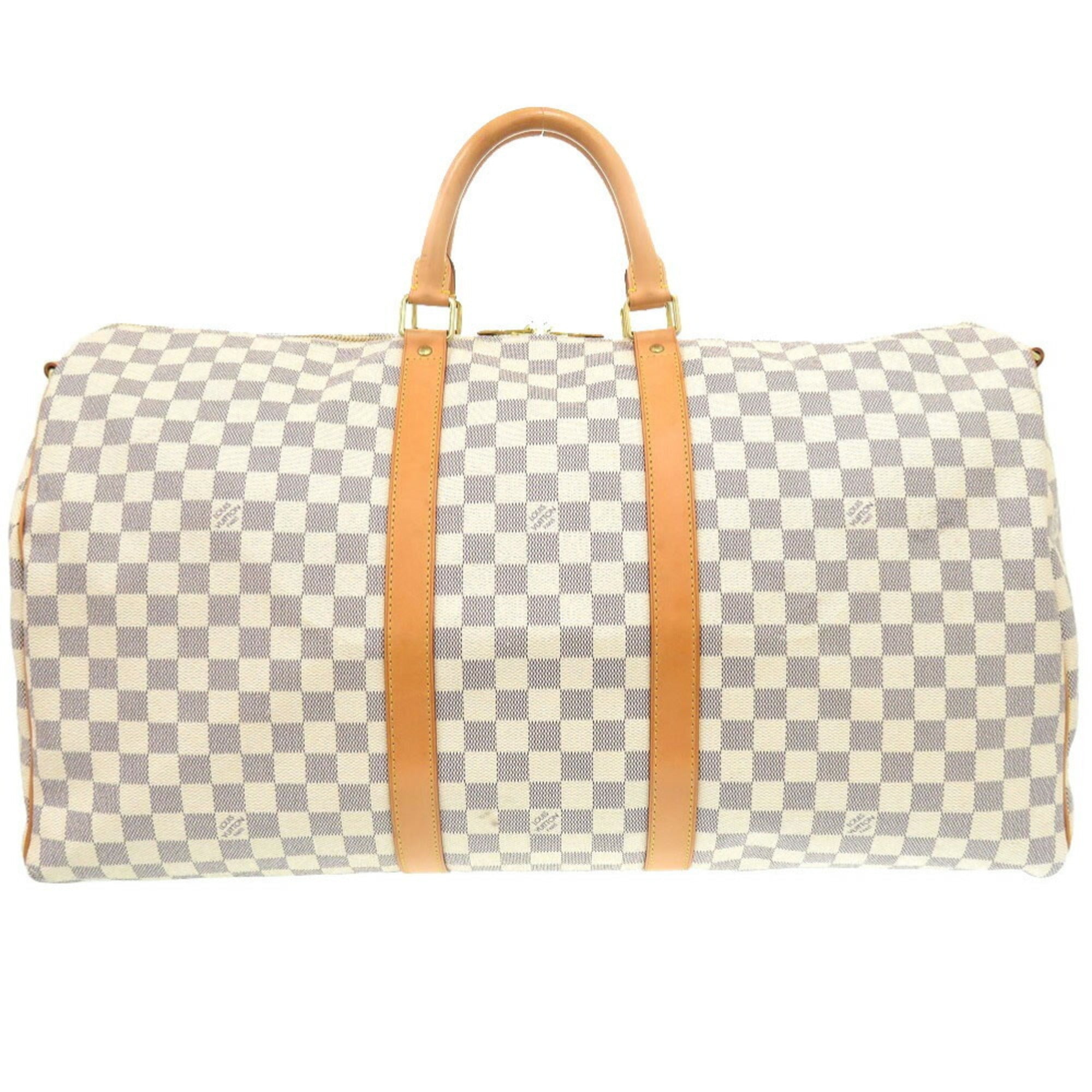Louis Vuitton White Damier Azur Boston Bag