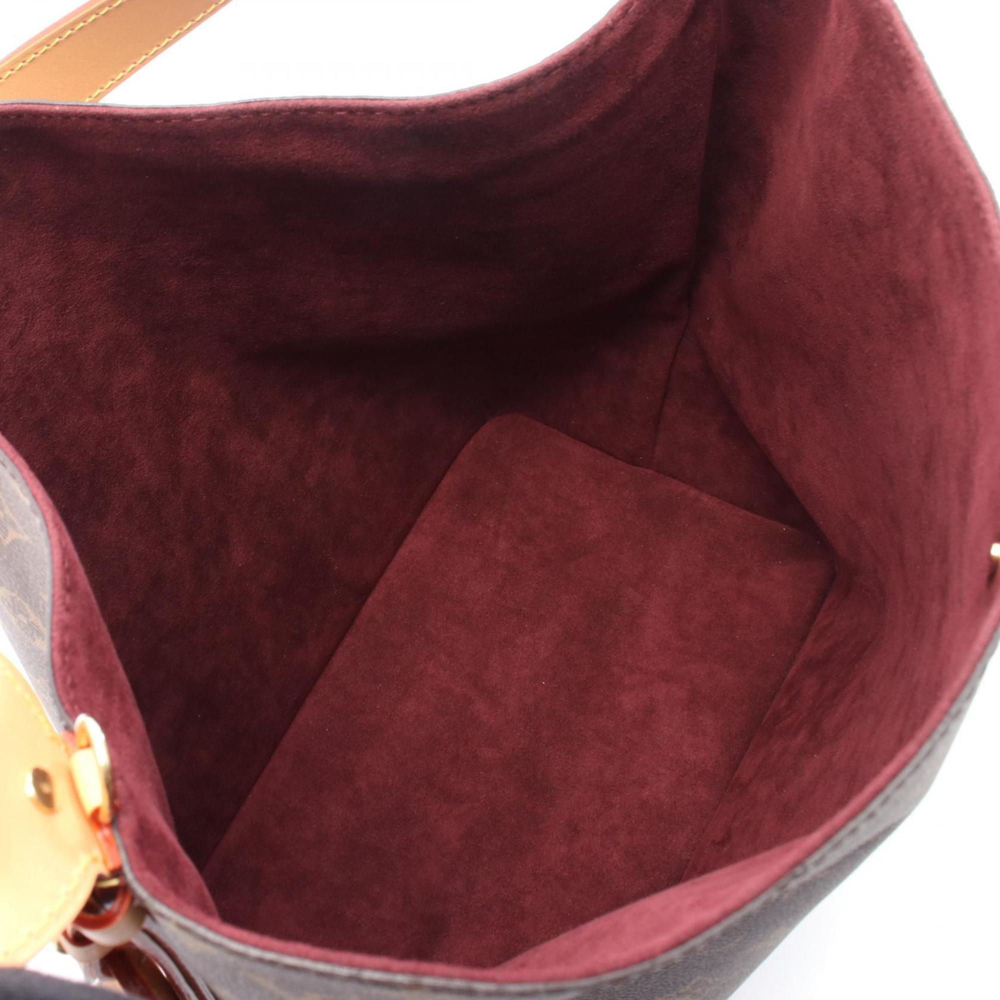 Louis Vuitton Brown Coated Canvas Leather Shoulder Bag