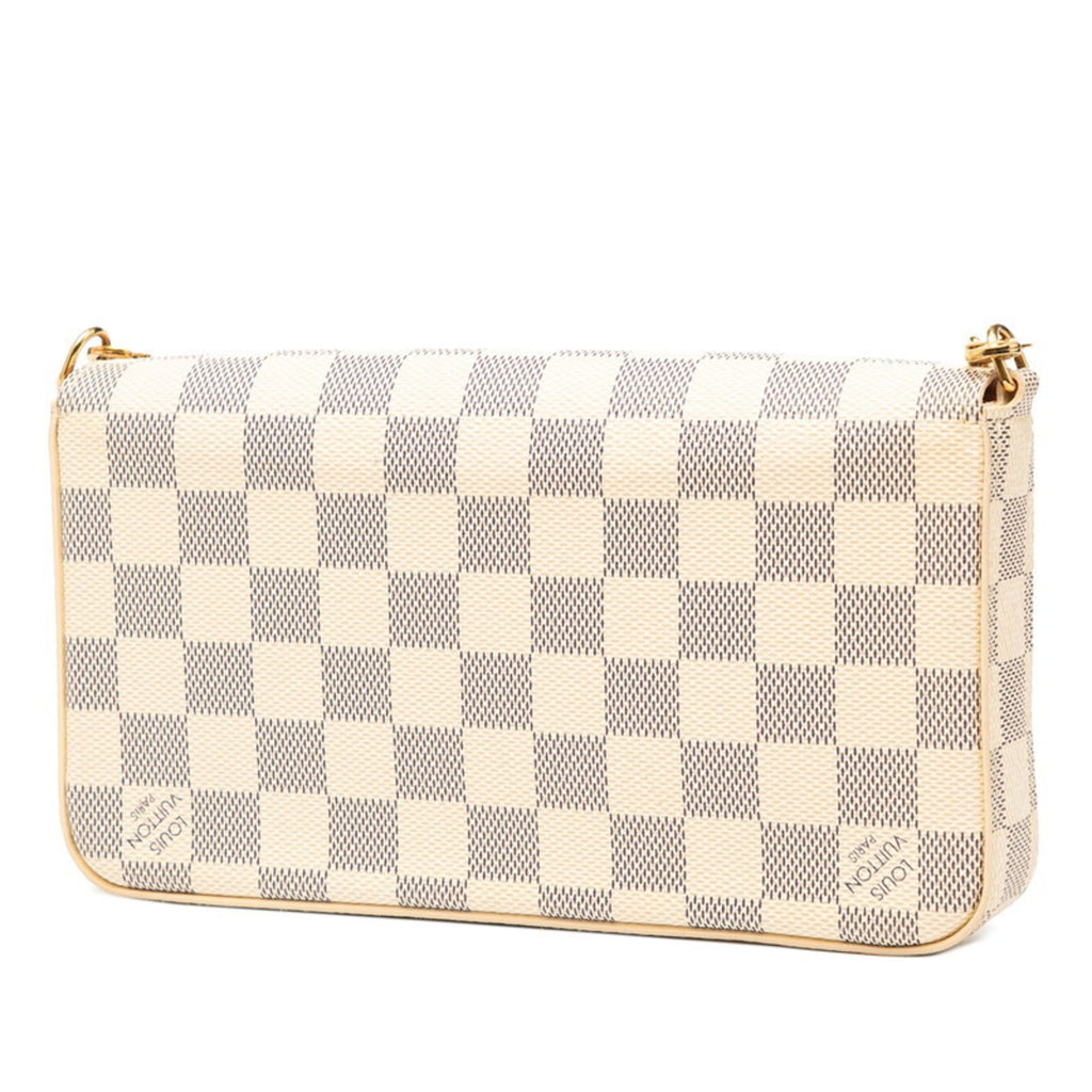 Louis Vuitton White Pvc Leather Pochette Shoulder Bag