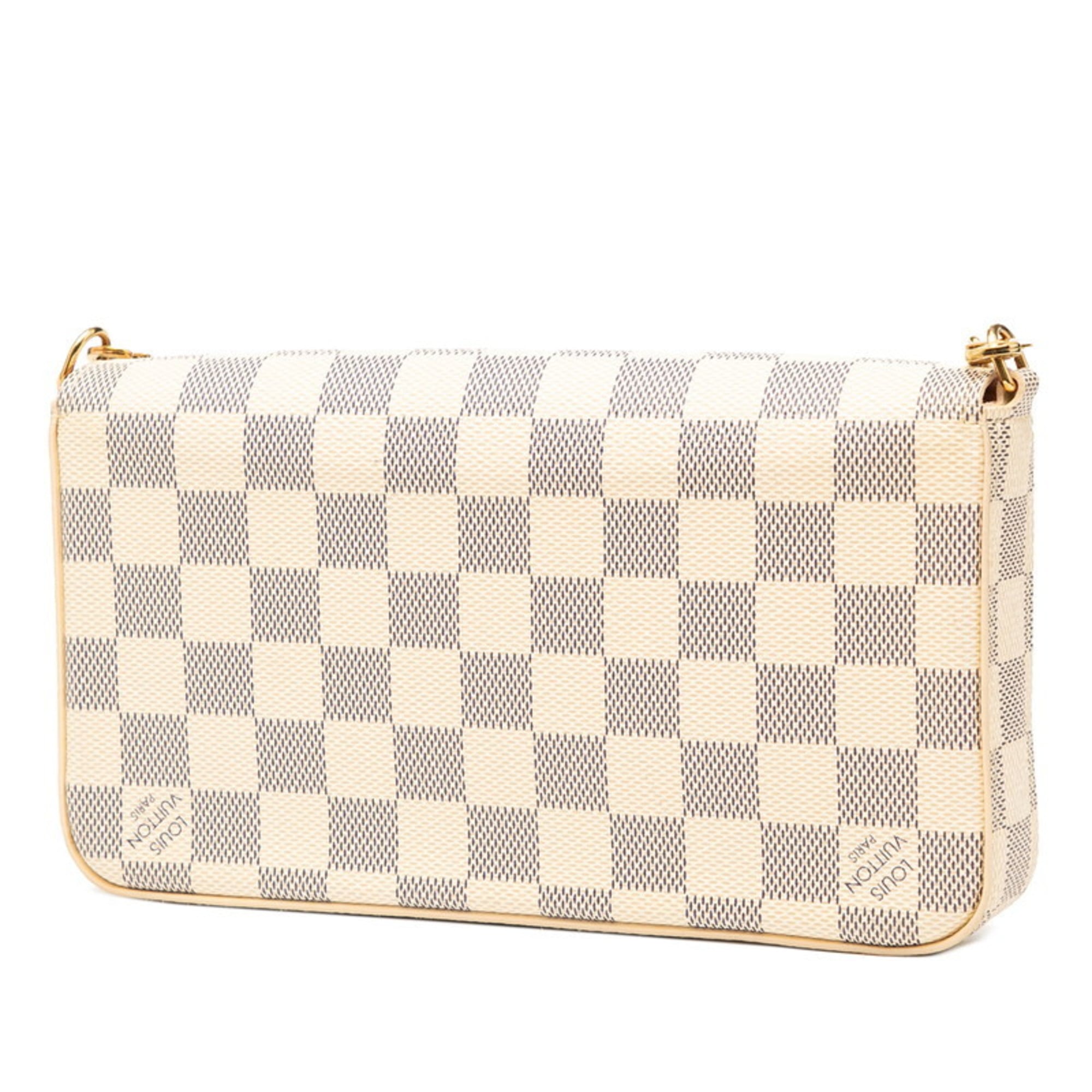 Louis Vuitton White Pvc Leather Pochette Shoulder Bag