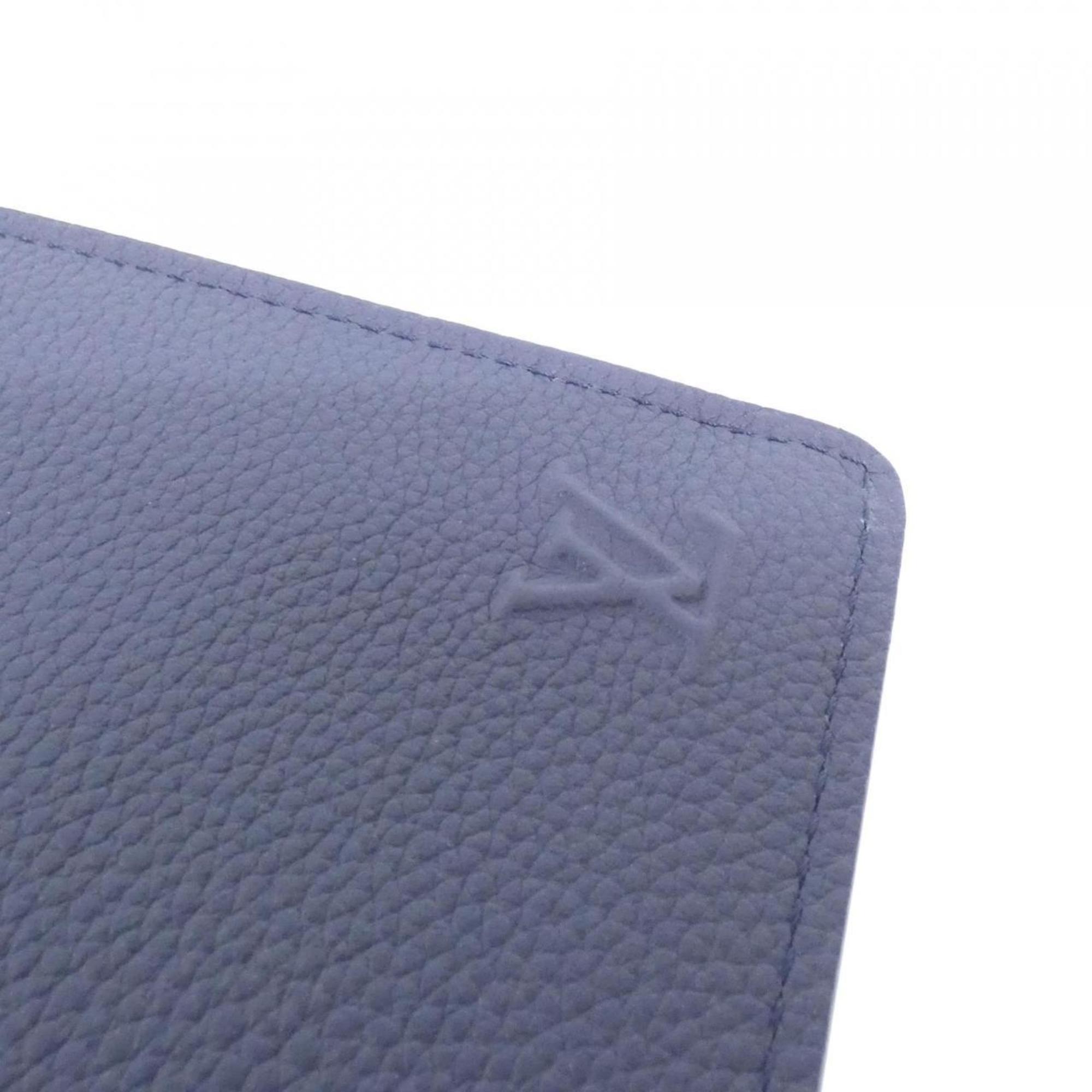 Louis Vuitton Navy Leather Long Wallet