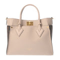 Louis Vuitton Brown Grayish Monogram Canvas Leather Handbag Tote Bag