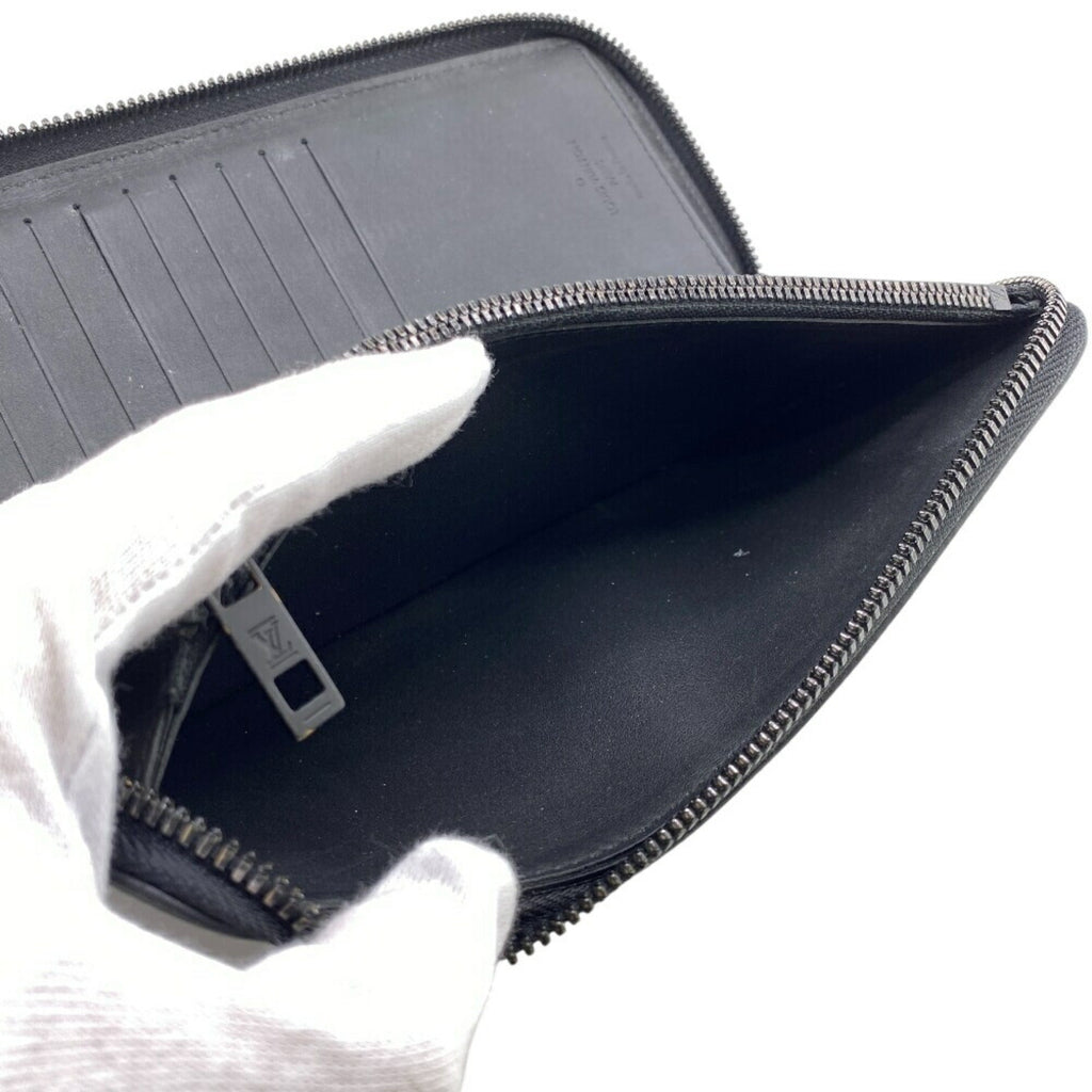 Louis Vuitton Black Leather Long Wallet