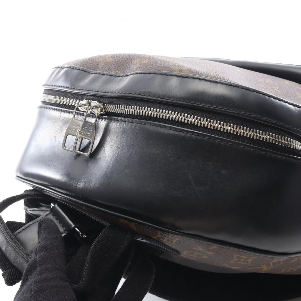 Louis Vuitton Black Brown Monogram Macassar Coated Canvas Leather Backpack