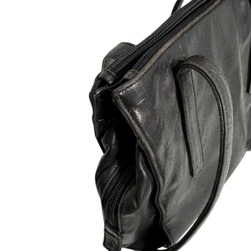 Prada Black Leather Tote Bag