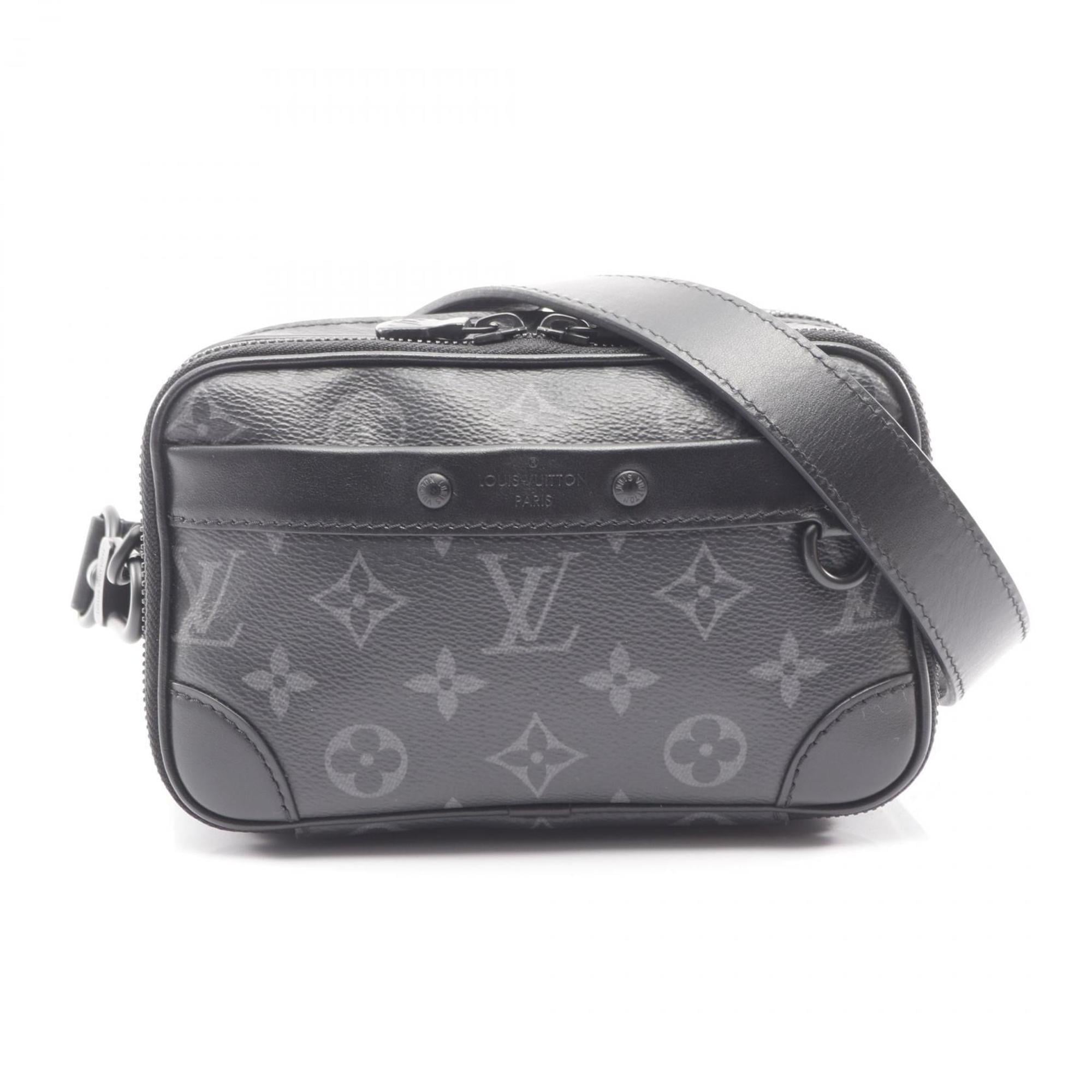 Louis Vuitton Black Coated Canvas Shoulder Bag
